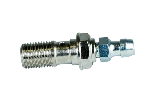RACCORDO TUBO FRENO VITE CORTA FORATA CON SPURGO M10X1 IN METALLO