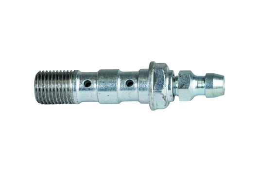 RACCORDO TUBO FRENO VITE LUNGA FORATA CON SPURGO M10X1 IN METALLO