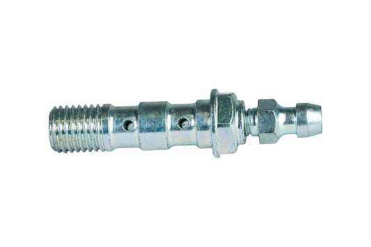 RACCORDO TUBO FRENO VITE LUNGA FORATA CON SPURGO M10X1,25 IN METALLO