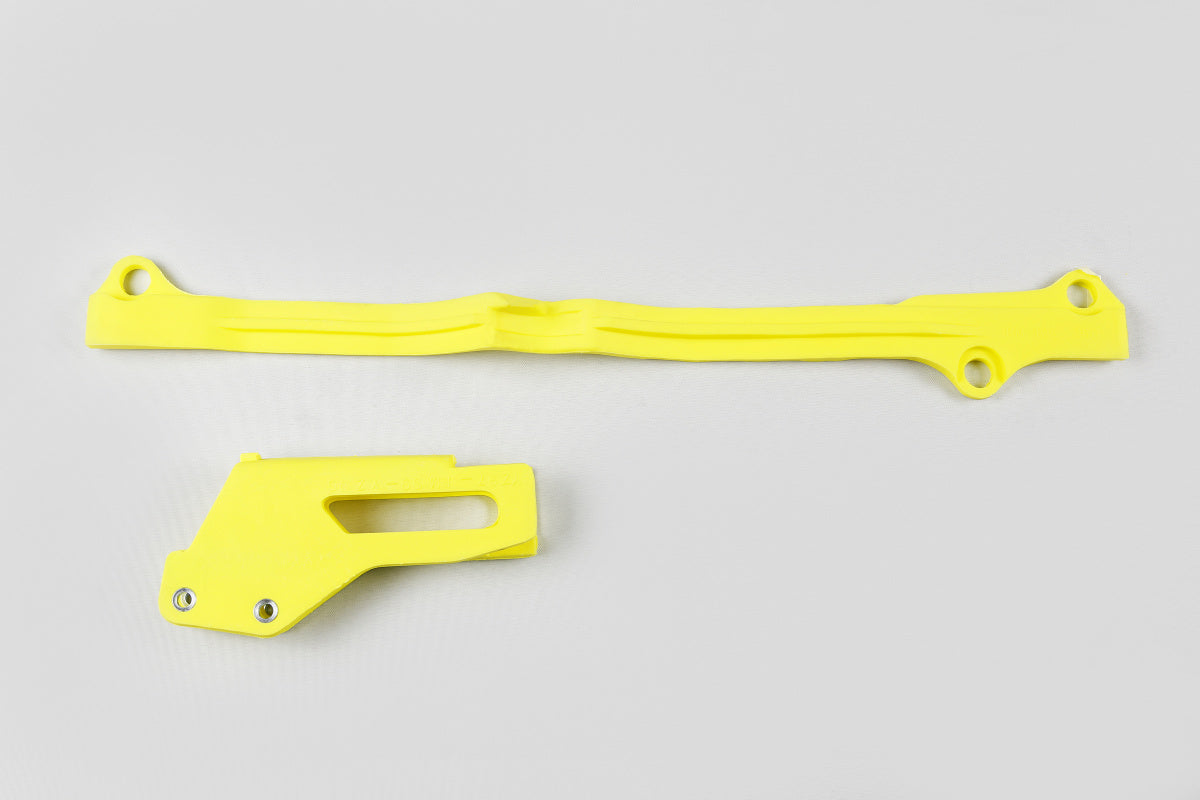 KIT CRUNA CATENA + FASCIA FORCELLONE COMPATIBILE CON SUZUKI RM 125 2001-2027 - giallo