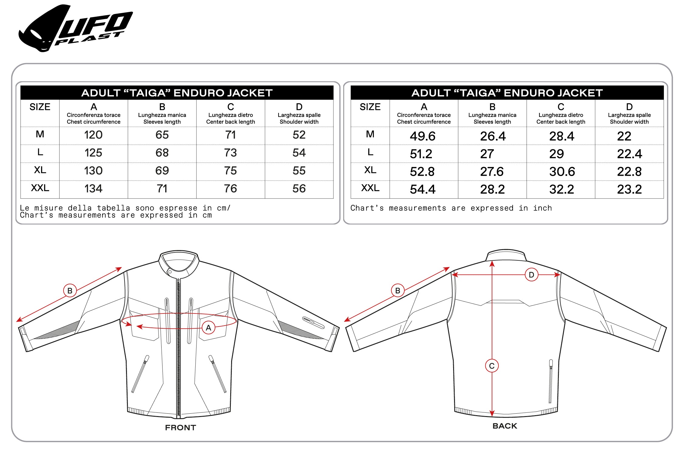 Guida alle taglie - Media