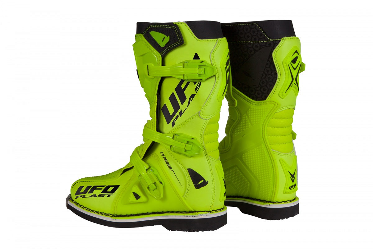 STIVALE MOTOCROSS/ENDURO TYPHOON DA BAMBINO / GIALLO FLUO