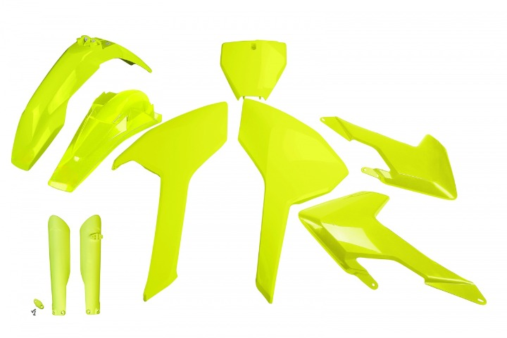 FULL-KIT-PLASTICHE-COMPATIBILE-CON-HUSQVARNA-TC-300-2016-2018-GIALLO FLUO-DFLU