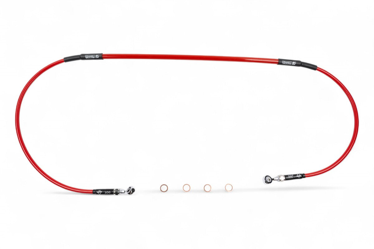 TUBO FRENO HONDA CRF 450RX (19-26) ANTERIORE VENHILL ROSSO