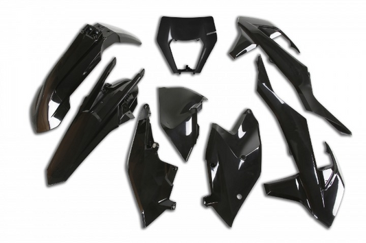 KIT-PLASTICHE-COMPATIBILE-CON-KTM-EXC-150-2017-2019-con-portafaro-NERO-001