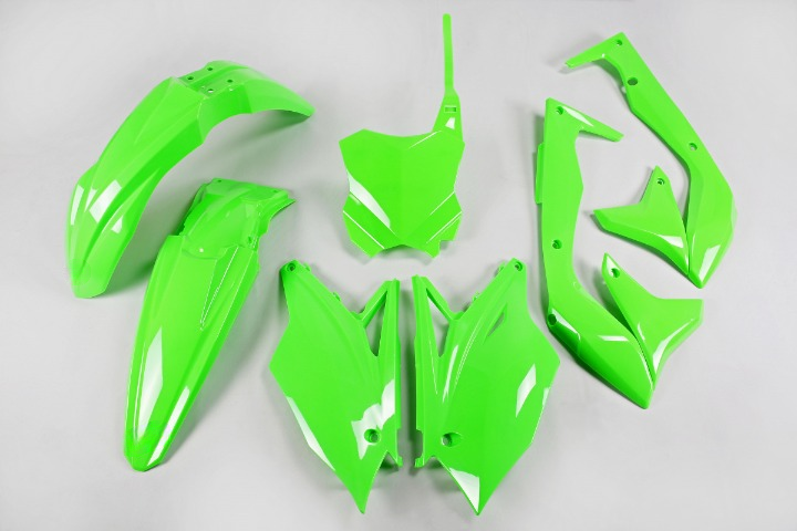 KIT-PLASTICHE-COMPATIBILE-CON-KAWASAKI-KXF-450-2018-2018-VERDE FLUO-AFLU