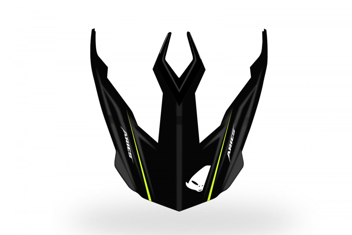 FRONTINO CASCO MOTOCROSS ENDURO ARIES / NERO OPACO