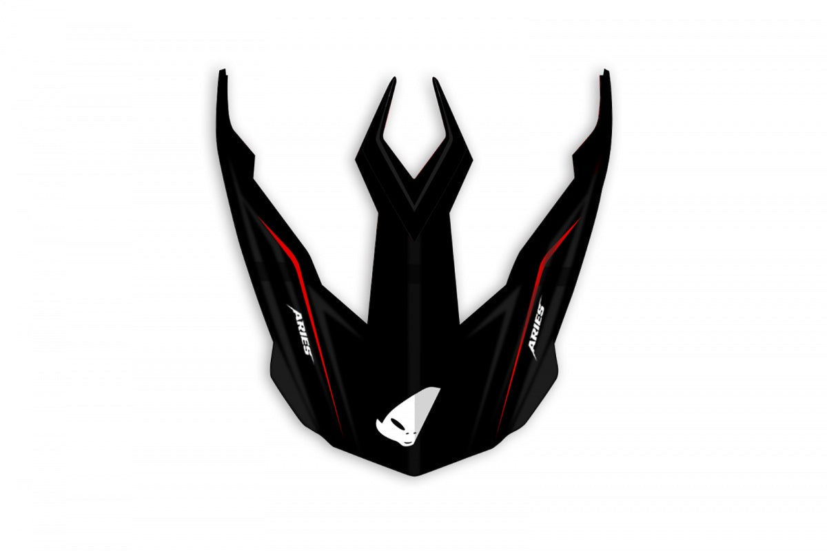 FRONTINO ARIES NERO-ROSSO OPACO