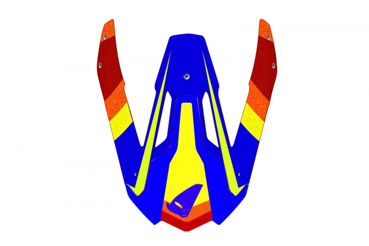 FRONTINO CASCO MOTOCROSS DIAMOND "BLUE-YELLOW-ORANGE-RED"