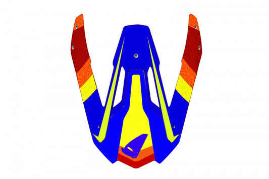 FRONTINO CASCO MOTOCROSS DIAMOND "BLUE-YELLOW-ORANGE-RED"