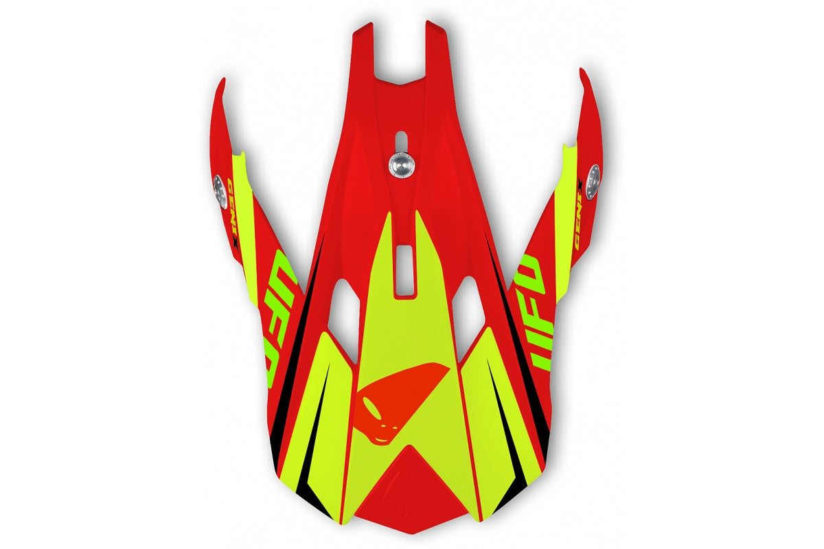 FRONTINO CASCO MOTOCROSS INTERCEPTOR II GENIX / ROSSO/NERO/GIALLO