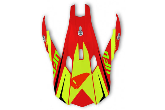 FRONTINO CASCO MOTOCROSS INTERCEPTOR II GENIX / ROSSO/NERO/GIALLO