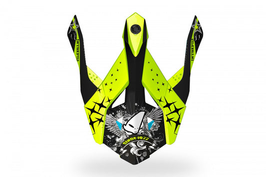 FRONTINO CASCO MOTOCROSS INTREPID / NERO/GIALLO FLUO