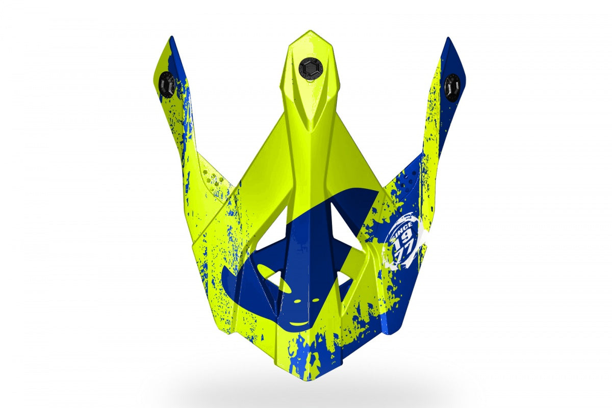 FRONTINO CASCO MOTOCROSS INTREPID / BLU/GIALLO FLUO