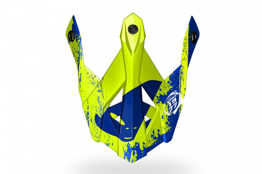 FRONTINO CASCO MOTOCROSS INTREPID / BLU/GIALLO FLUO