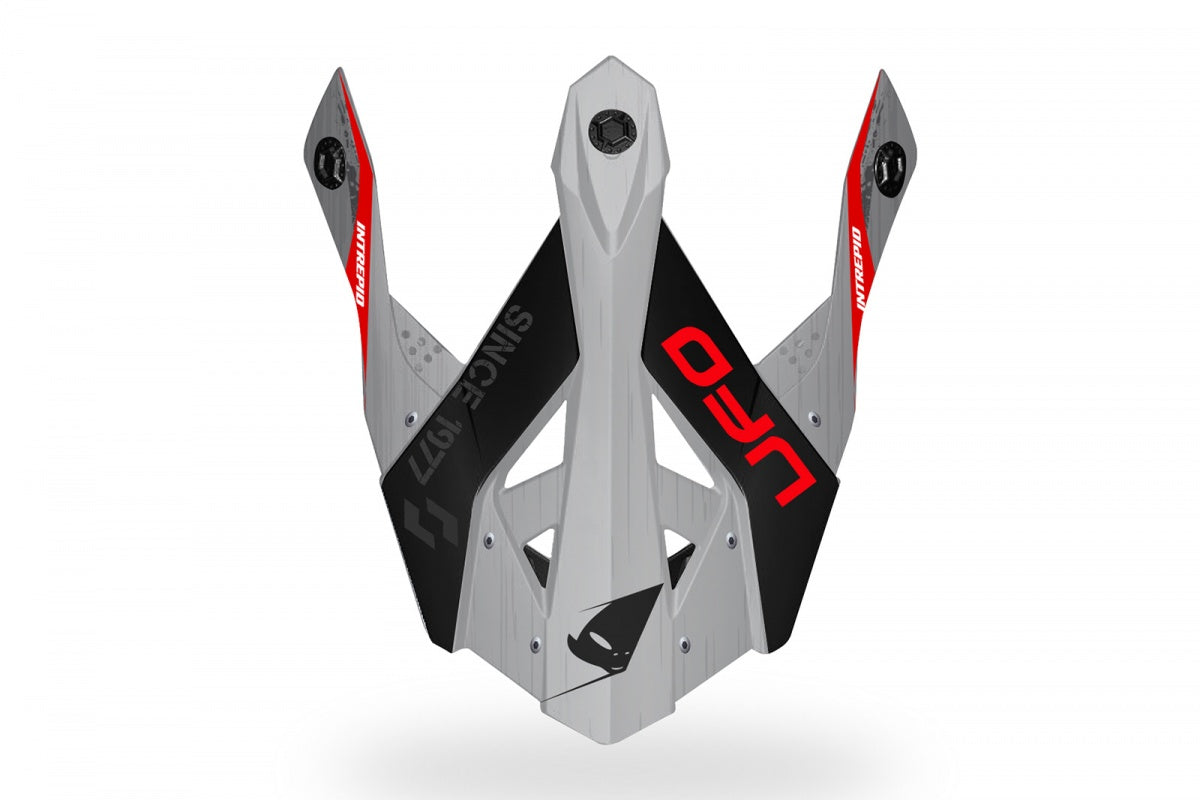 FRONTINO CASCO MOTOCROSS INTREPID / GRIGIO/ROSSO/NERO