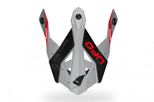 FRONTINO CASCO MOTOCROSS INTREPID / GRIGIO/ROSSO/NERO