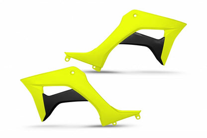CONVOGLIATORI-RADIATORE-COMPATIBILE-CON-HONDA-CRF-110F-2019-2025-GIALLO FLUO-DFLU
