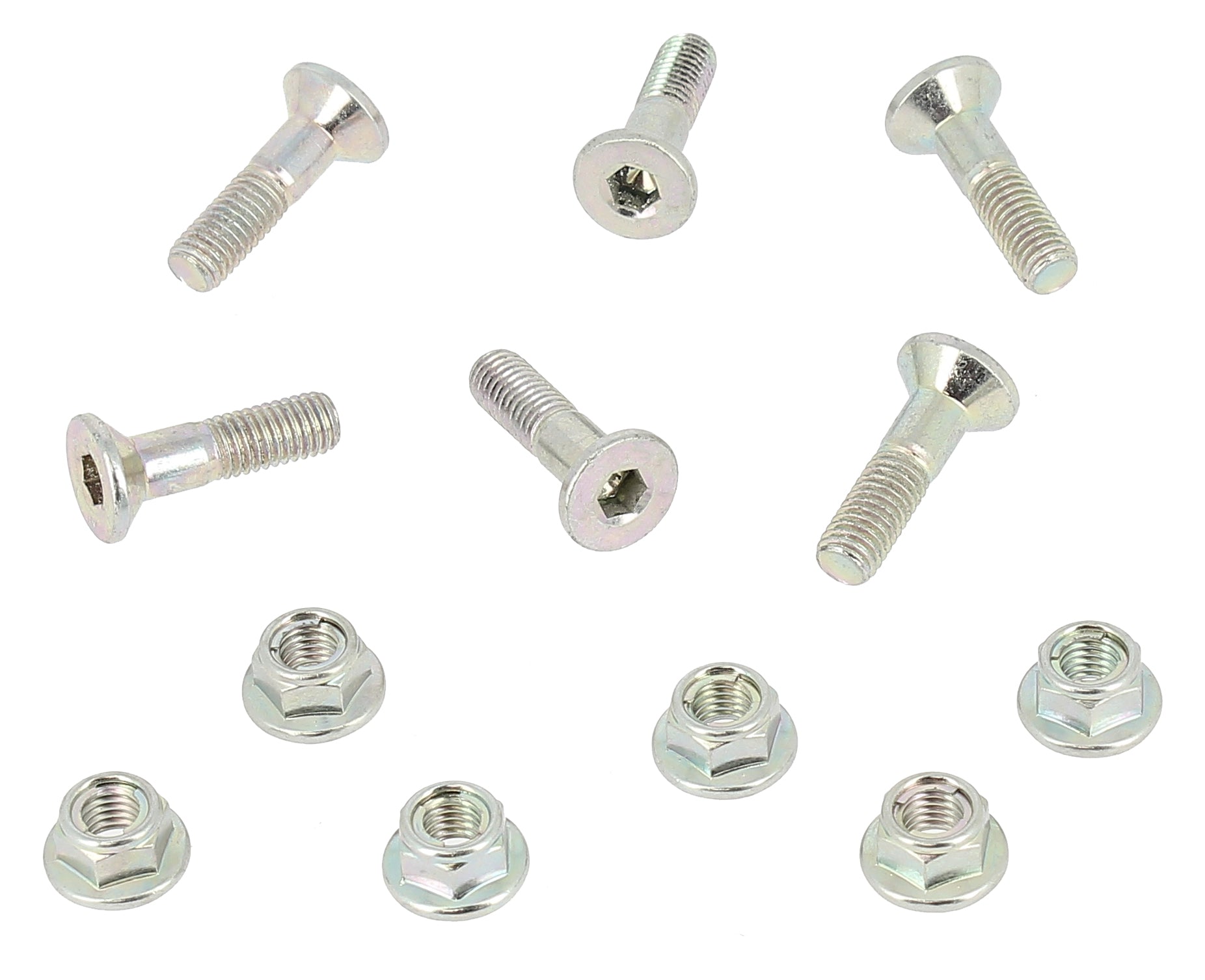 VITI PER CORONA A TESTA CONICA M8 X 26MM (SOTTOTESTA) CON DADI COPPIA SERRAGGIO 32NM (6 PEZZI) MOTOCROSS MARKETING