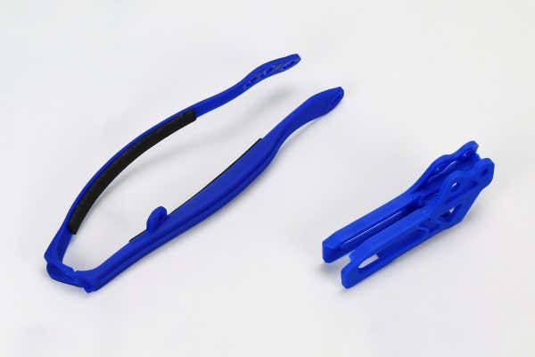KIT CRUNA CATENA + FASCIA FORCELLONE COMPATIBILE CON YAMAHA YZ 250 2009-2014 - blu
