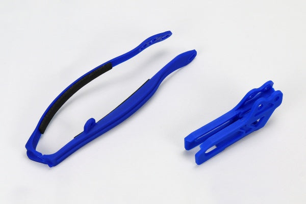 KIT CRUNA CATENA + FASCIA FORCELLONE COMPATIBILE CON YAMAHA YZ 450 FX 2016-2018 - blu
