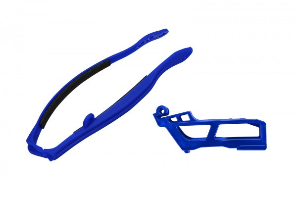 KIT CRUNA CATENA + FASCIA FORCELLONE COMPATIBILE CON YAMAHA YZ 450 FX 2023-2027 - blu