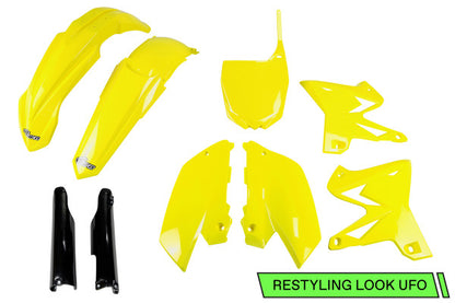 FULL KIT PLASTICHE COMPATIBILE CON YAMAHA YZ 125 2005-2007 / restyling - giallo