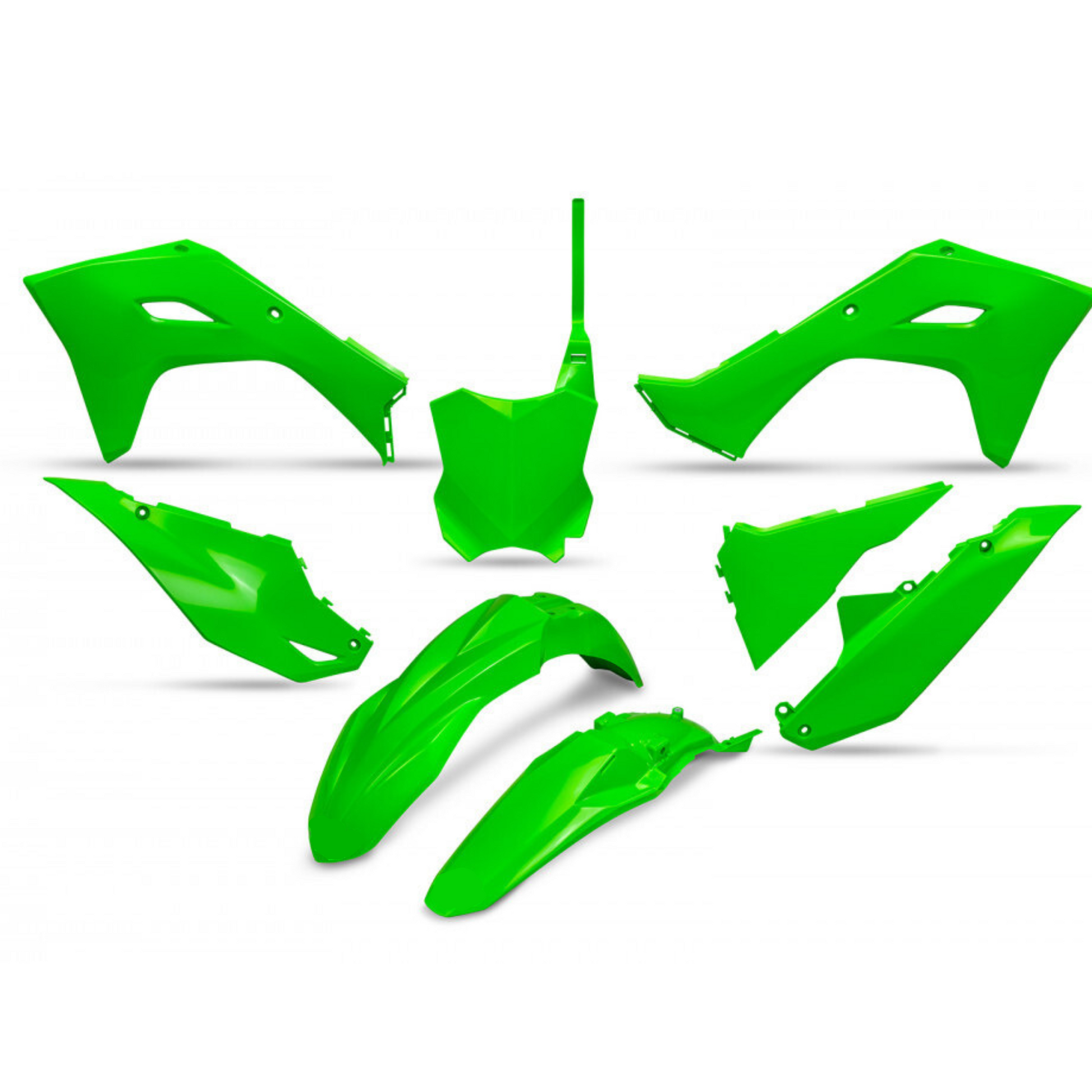 KIT-PLASTICHE-COMPATIBILE-CON-KAWASAKI-KXF-250-2025-2026-VERDE FLUO-AFLU