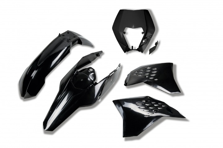 KIT-PLASTICHE-COMPATIBILE-CON-KTM-EXC-F-500-2011-2011-con-portafaro-NERO-001